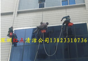 深圳清洗墻面磚及玻璃幕墻的清潔公司高清圖片 高清大圖